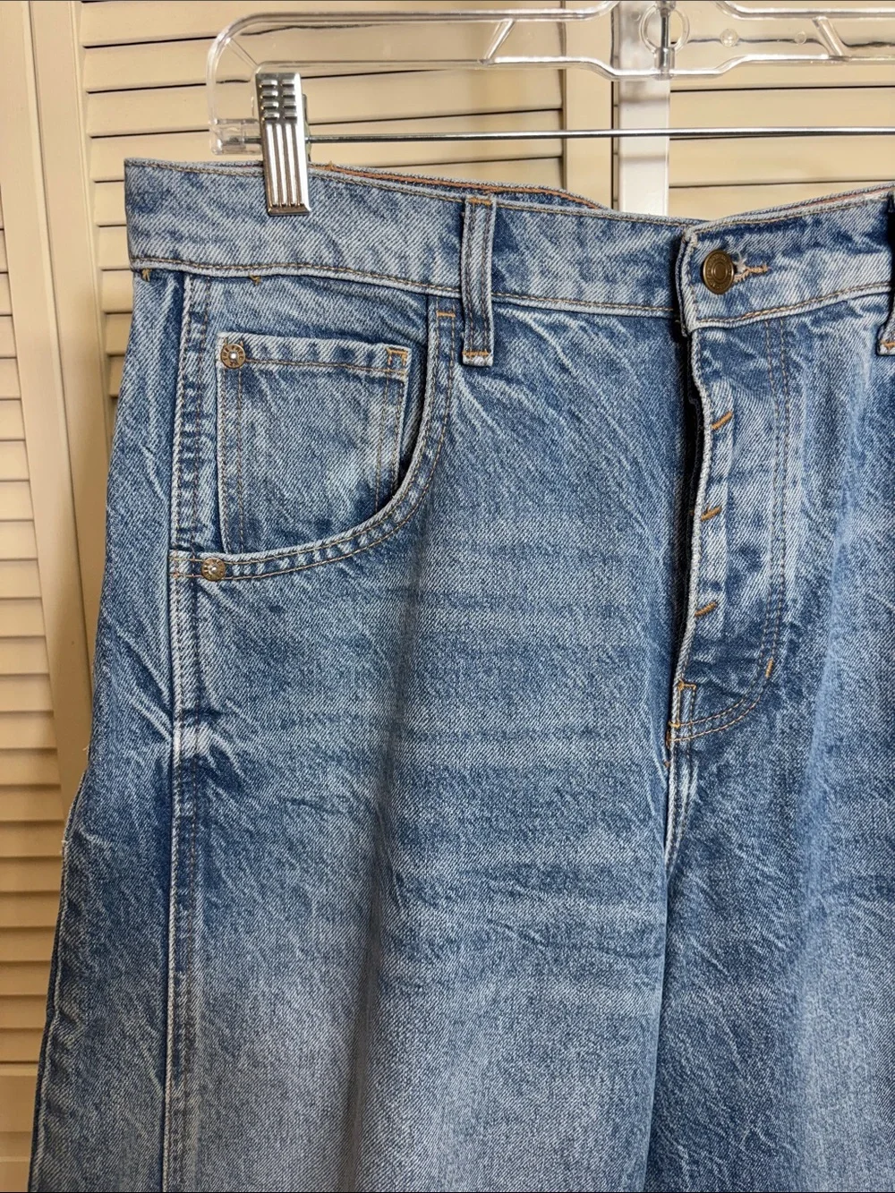 Free People Light Blue High-Rise Wide Leg Jeans - Picture 7 of 16